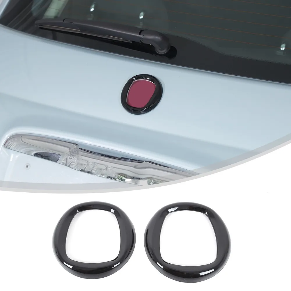 

For Fiat 500 2016-2025 Car Logo Decoration Ring Front And Rear logos Cover Stickers Accessories