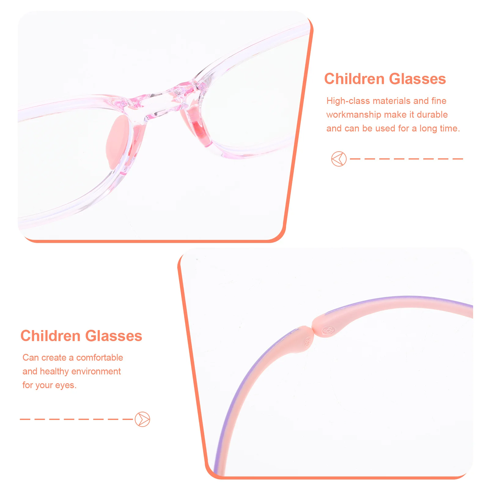 

Anti Kids Glasses 1 Unit Shatterproof Frame for Children 6-12 Years Protection for Digital Devices Stylish