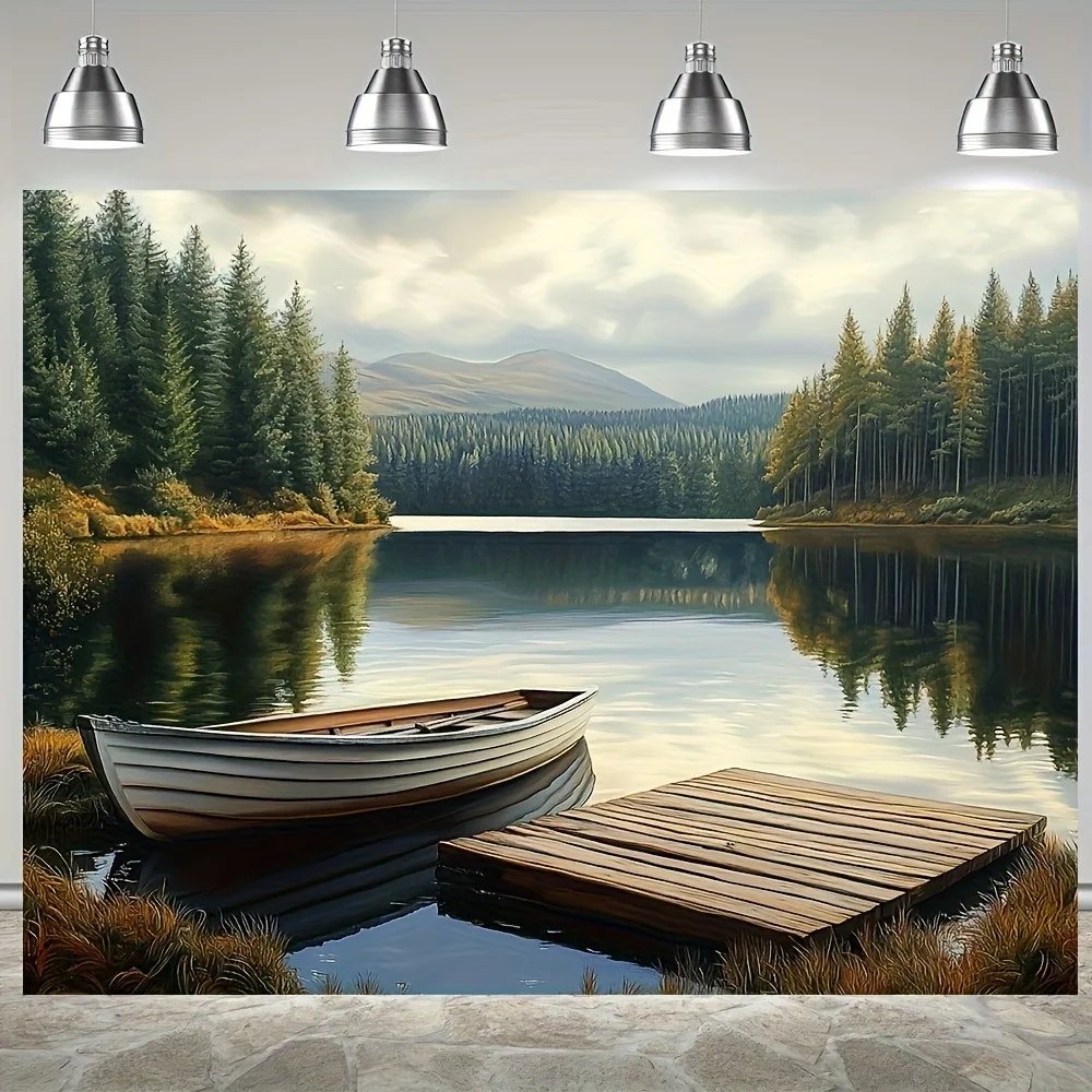 sem-necessidade-de-instalacao-tapecaria-de-paisagem-natural-de-pendurar-facil-decoracao-de-parede-de-lago-barcos-e-montanhas-sereno-tecido-macio-de-pele-de-pessego