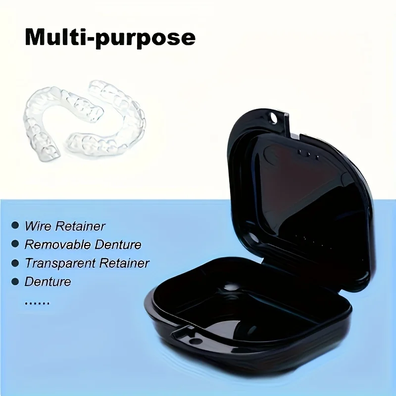 Denture Bath Storage Box Fake Teeth Orthodontic Retainer Case Mouth Guard Container Plastic Organizer Oral Hygiene Tools