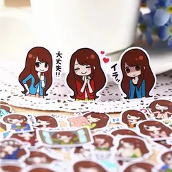 40pcs Creative Kawaii Self-made Love Birds Girl Stickers Beautiful Stickers /decorative Sticker /DIY Craft Photo Albums