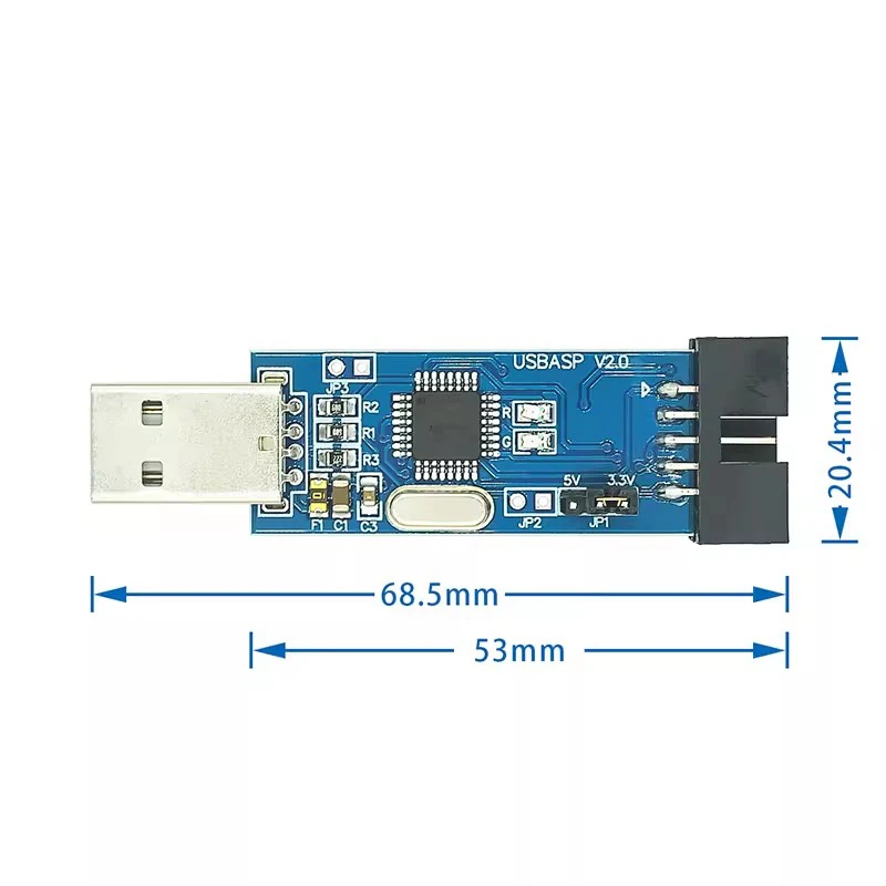 51 avrのUSB isp usbisp電力表示プログラマー、Win 7をサポート