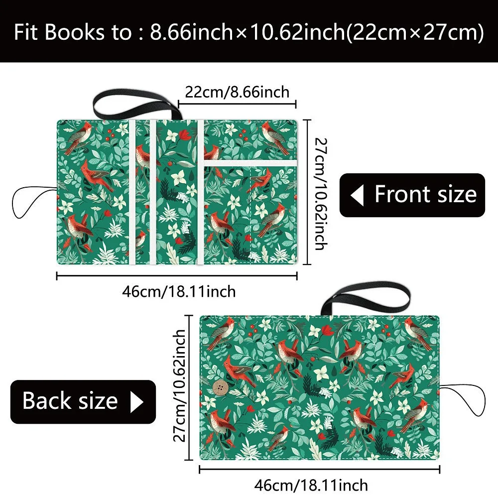 Polyester Multilayer Book Cover Notebook Wraps Rectangle Bird 465x280mm