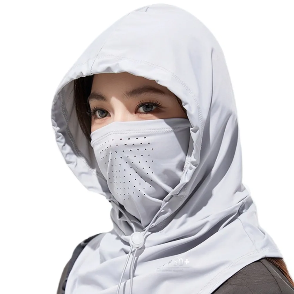 

Adjustable Anti-UV Balaclava Hat Ice Silk Elastic Cycling Uv Protection Masks Dual Use Neck Protection Sunscreen Full Face Cover