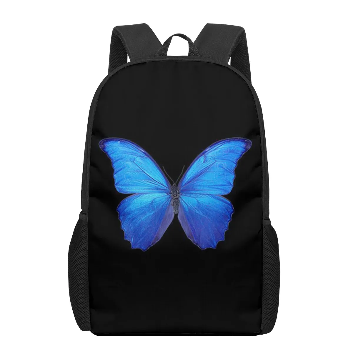 Butterfly Blue Painting Watercolor School Bags for Boys Girls 3D Print School Backpacks Kids Bag Kindergarten Backpack Men Child