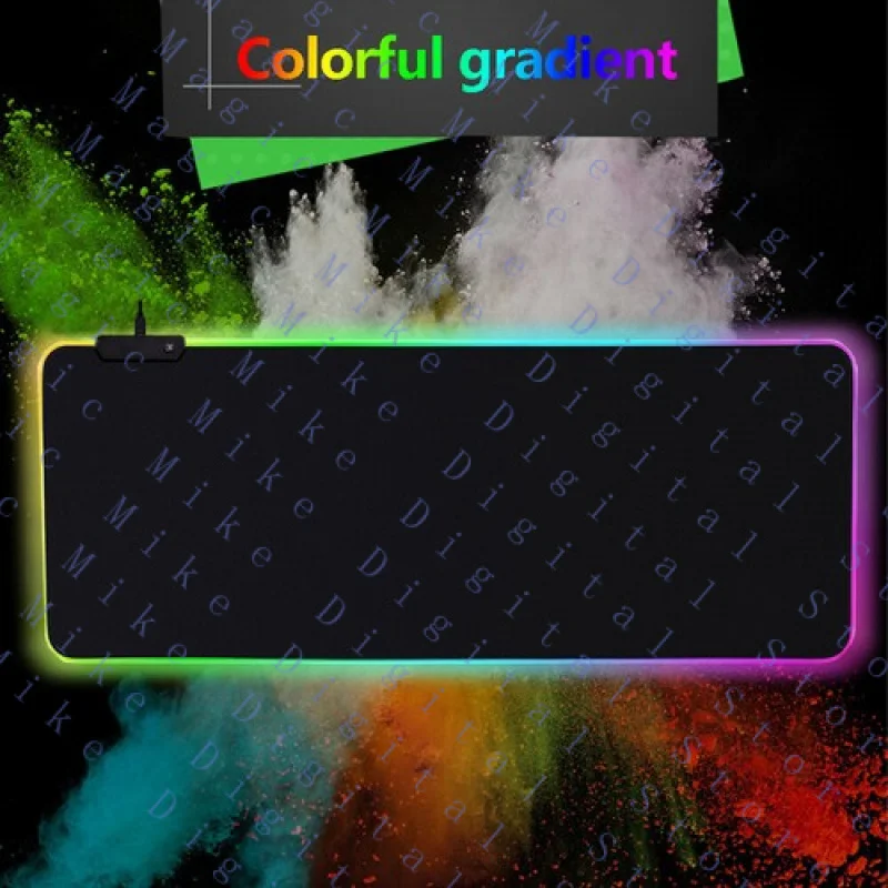 H  Compatible for Razer and Logitech Large RGB Gaming Mouse Keyboard Mat