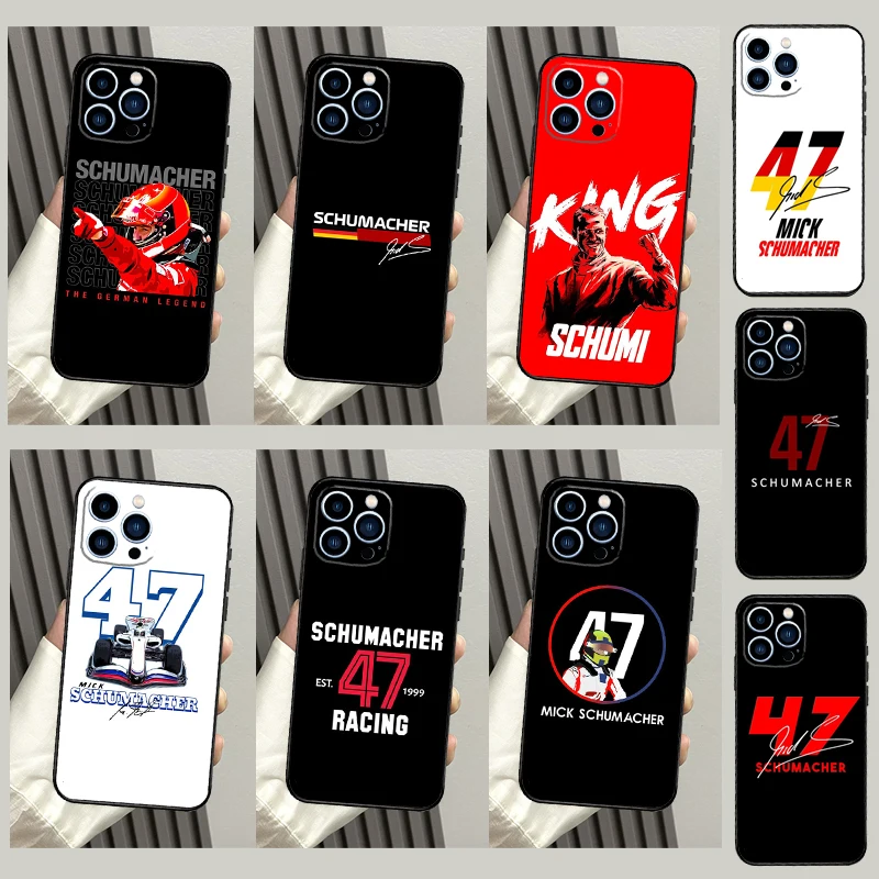 Schumacher Formula 1 F1 Phone Case For iPhone 16 15 13 12 Mini 11 14 Pro Max X XR XS MAX Plus Cover Coque