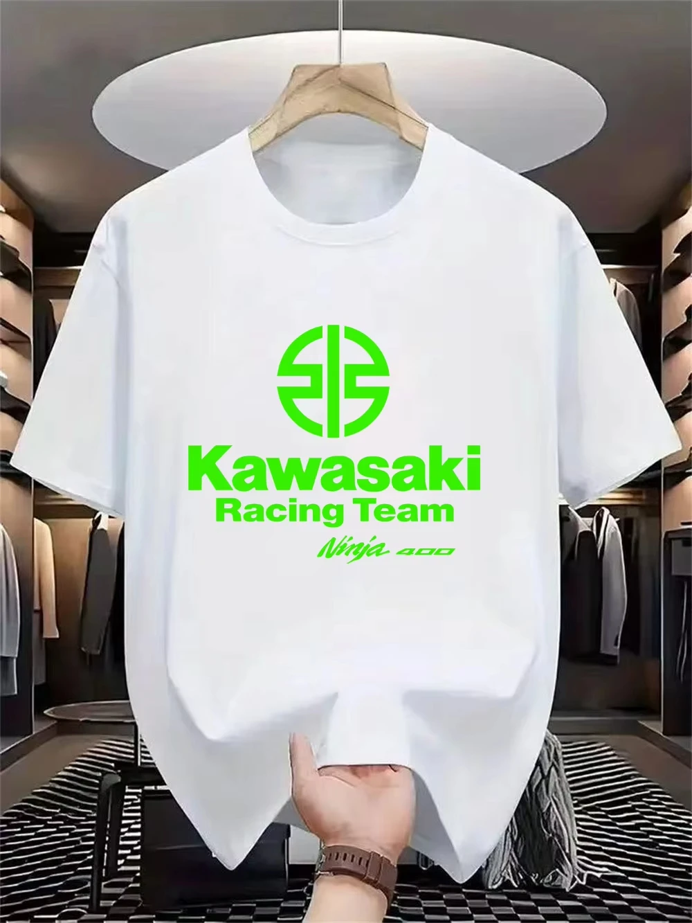 

Новинка 2025, мужская футболка Kawasaki, мотоциклетная футболка, велосипедная футболка, быстросохнущая, впитывающая пот, футболка с принтом, летняя футболка