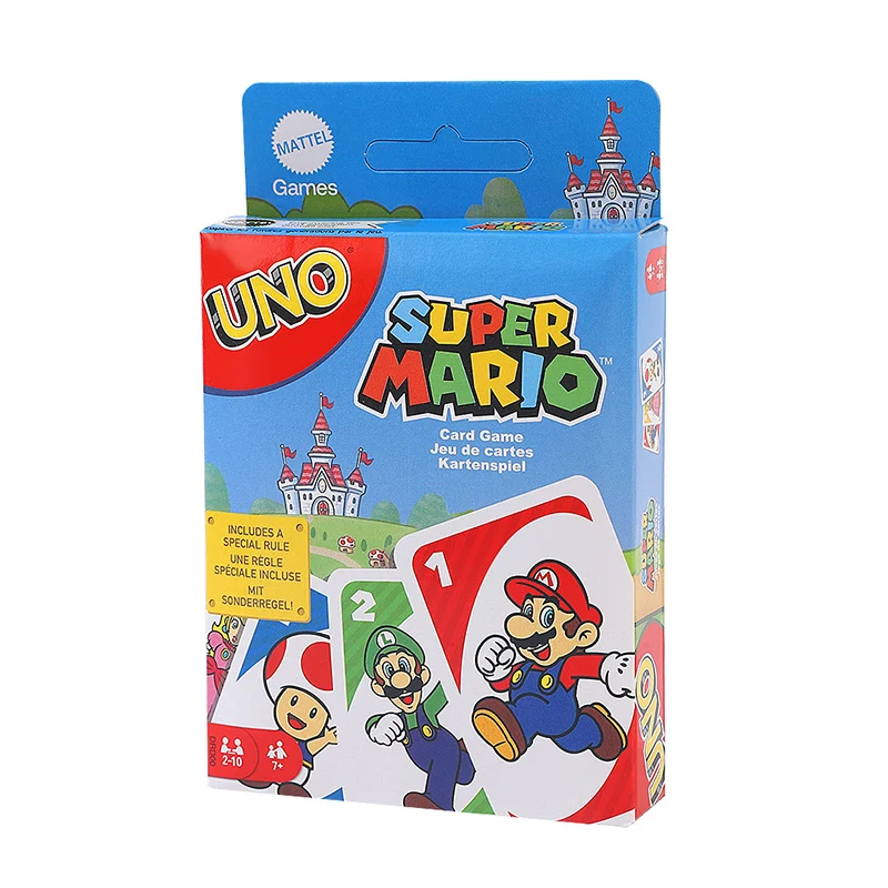 UNO Card Game Super Mario Theme for 2-10 Players Ages 7Y+ Game Card with Double-Sided Deck for Families Nights