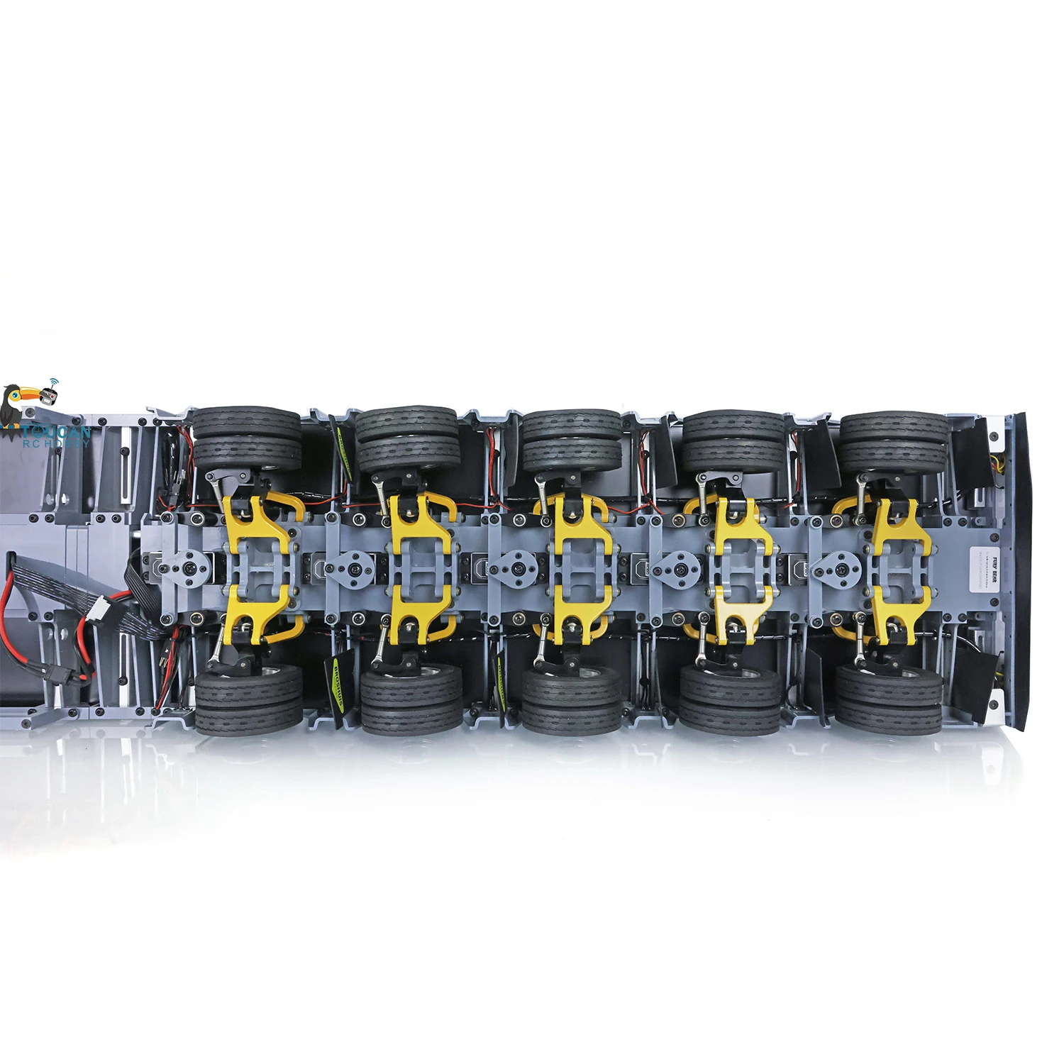 Cnc métal lourd 5 essieux direction plat Rc 1/14 Module de remorque pour Tamiyaya Rc tracteur camion pelle pelle chargeur réservoir Th20434-Smt2