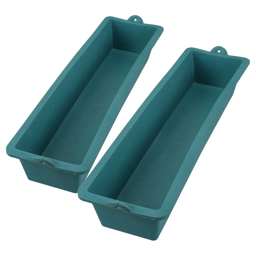 2Pcs Livestock Food Feeder Plastic Farm Feeding Trough for Chicken Duck Goose Cattle Sheep Large Capacity Poultry Feeder