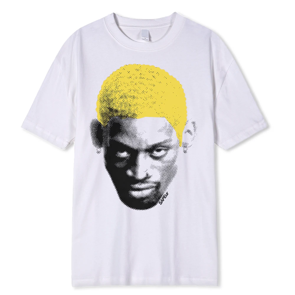 Dennis Rodman Hip Hop T-shirt Streetwear 90 Rodzilla Vintage Summer Fashion Street Cotton Men New TEE TSHIRT Womens Clothing