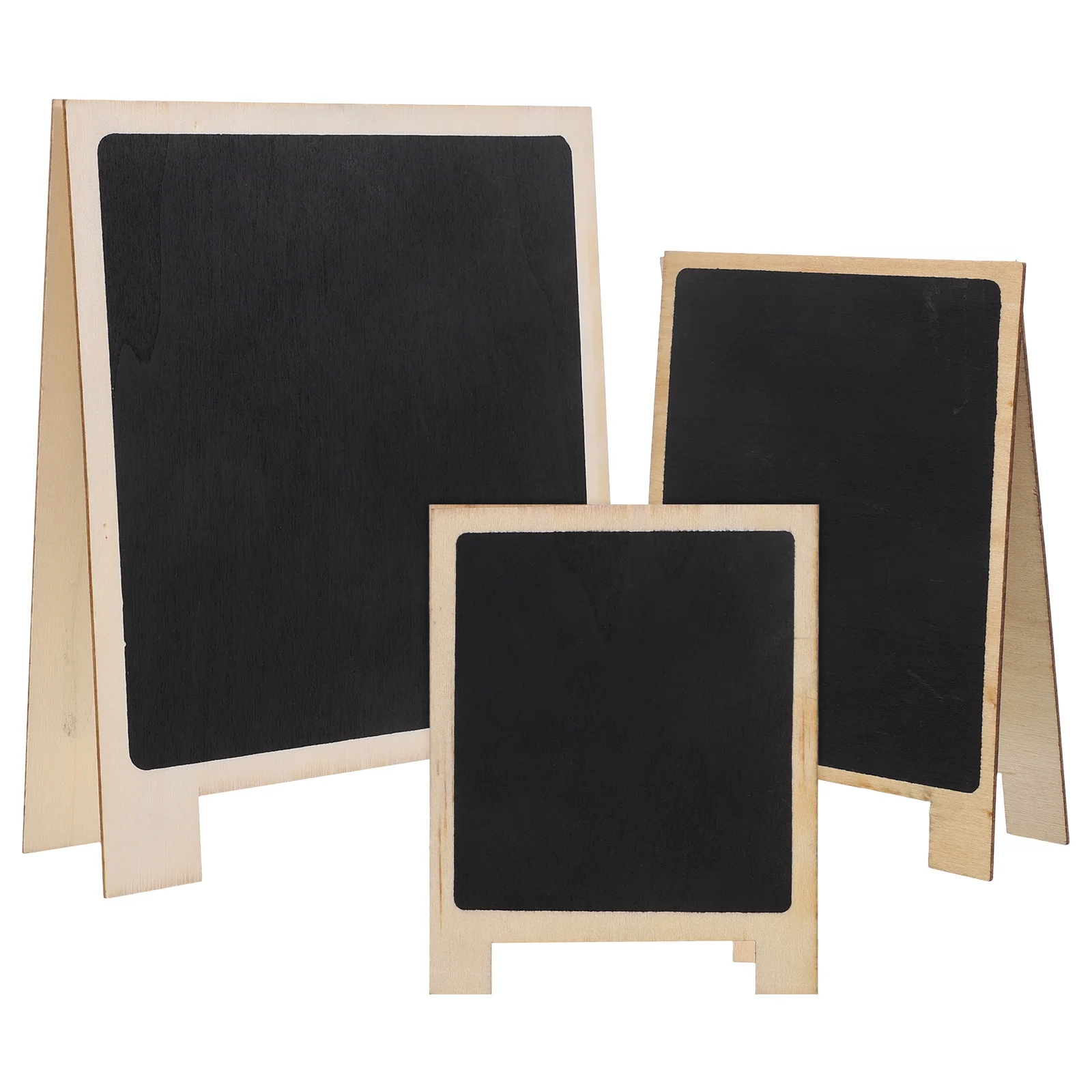 3pcs Mini Chalkboard Sign Desktop Message Board For Restaurant Wedding Party Wood Chalkboards Small Writing Pad Table Decor