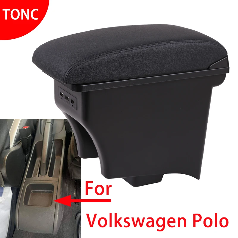 

Подлокотник для Volkswagen Polo для VW Polo AMEO, центральная консоль автомобиля, подлокотник, ящик для хранения, USB-зарядка, аксессуары для салона автомобиля