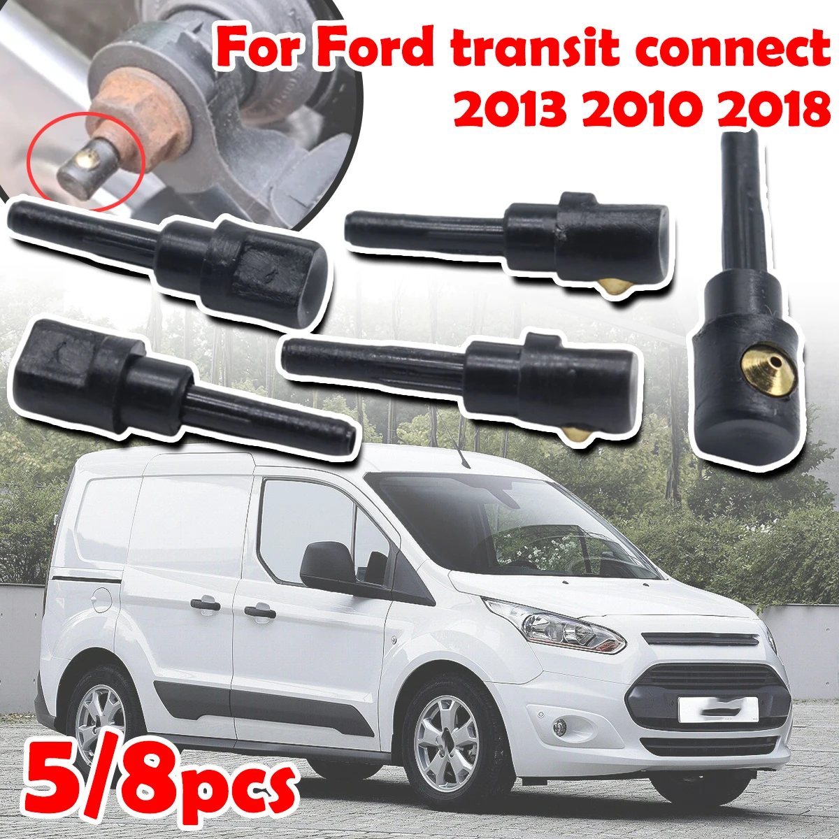 

5/8pc Rear Windscreen Wiper Nozzle Washer Sprayer Jet Plastic For Ford transit connect 2013 2010 2018 Car Replacement 3B9955985A