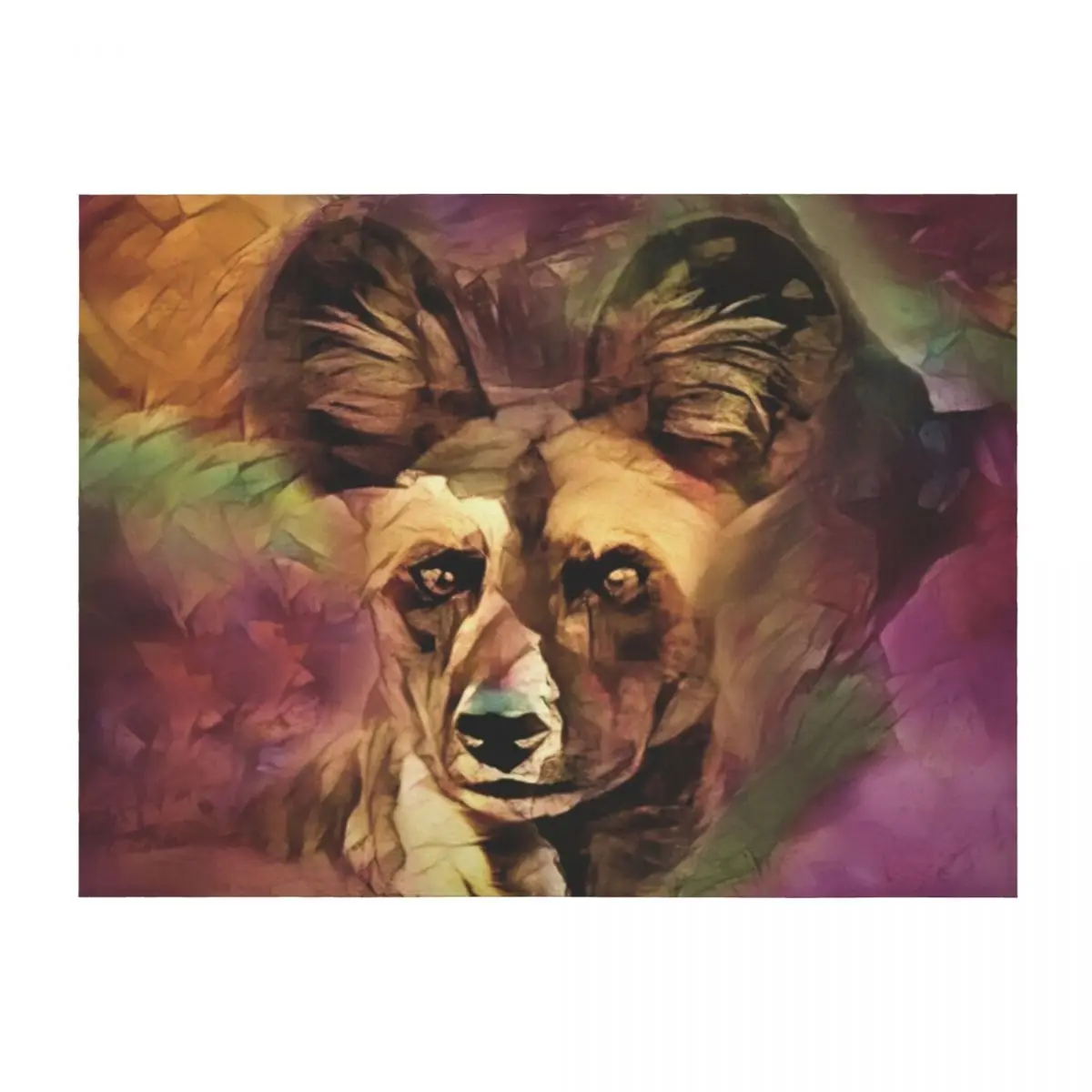 

African Wild Dog Throw Blanket Plush Luxury Thicken Winter beds Fashion Sofas Blankets