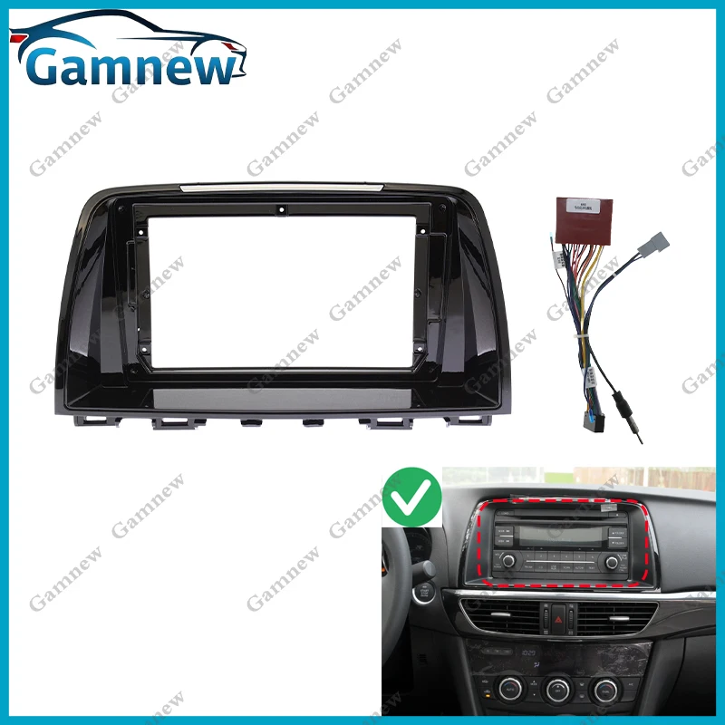 9 Inch Car Frame Fascia Adapter Canbus Box Decode Android Radio Dash Fitting Panel Kitr For Mazda 6 Atenza 2012-2015