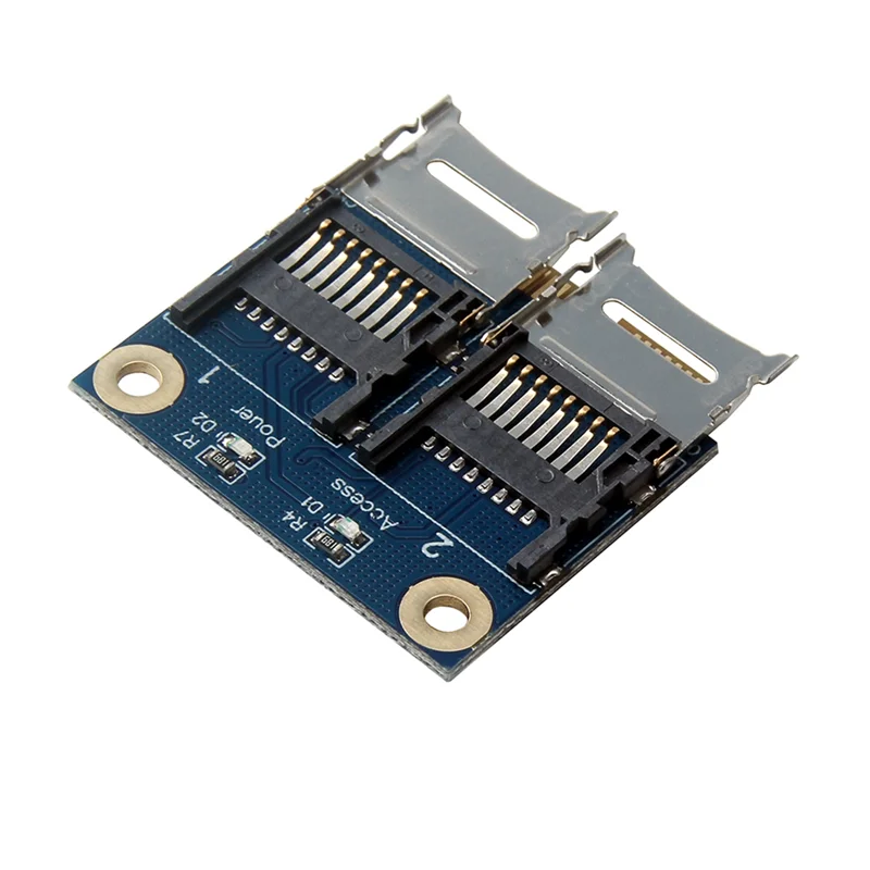New!!Mini Pci-E Adapter 2 SSD HDD For Laptop Dual Micro- SD SDHC SDXC TF To Mini Pcie Memory Card Reader