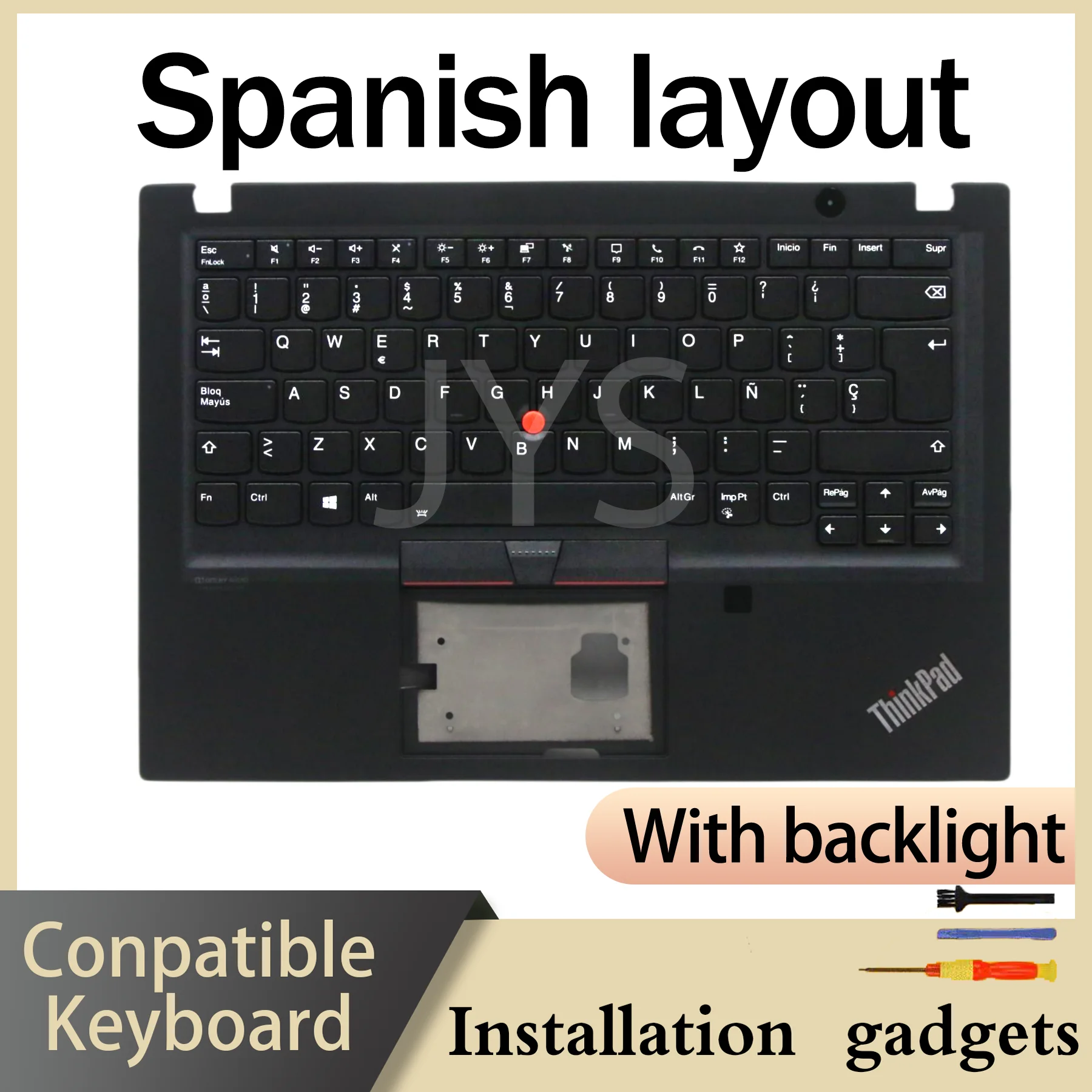 For Lenovo ThinkPad T14s Gen1/P1 Gen3/X1 Extreme 3rd Gen/X1 Extreme Gen3 C COVER Backlit Keyboard CAFR SP FR GR HE HU IT KR LA