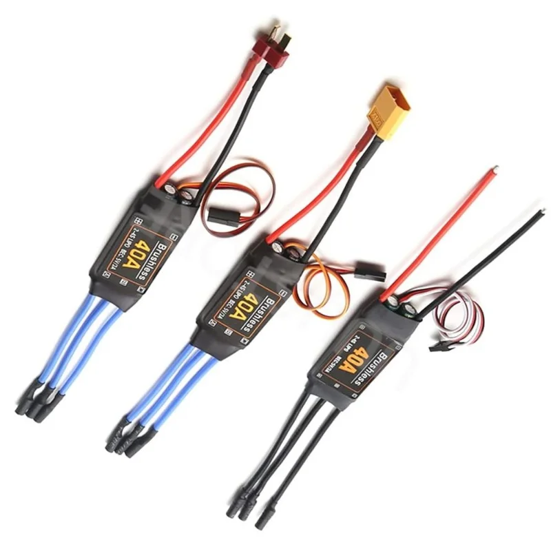 Controlador electrónico de velocidad 40A sin escobillas ESC 2-4S con 5V 3A UBEC 3,5 MM cabeza de plátano para RC FPV Quadcopter aviones helicóptero
