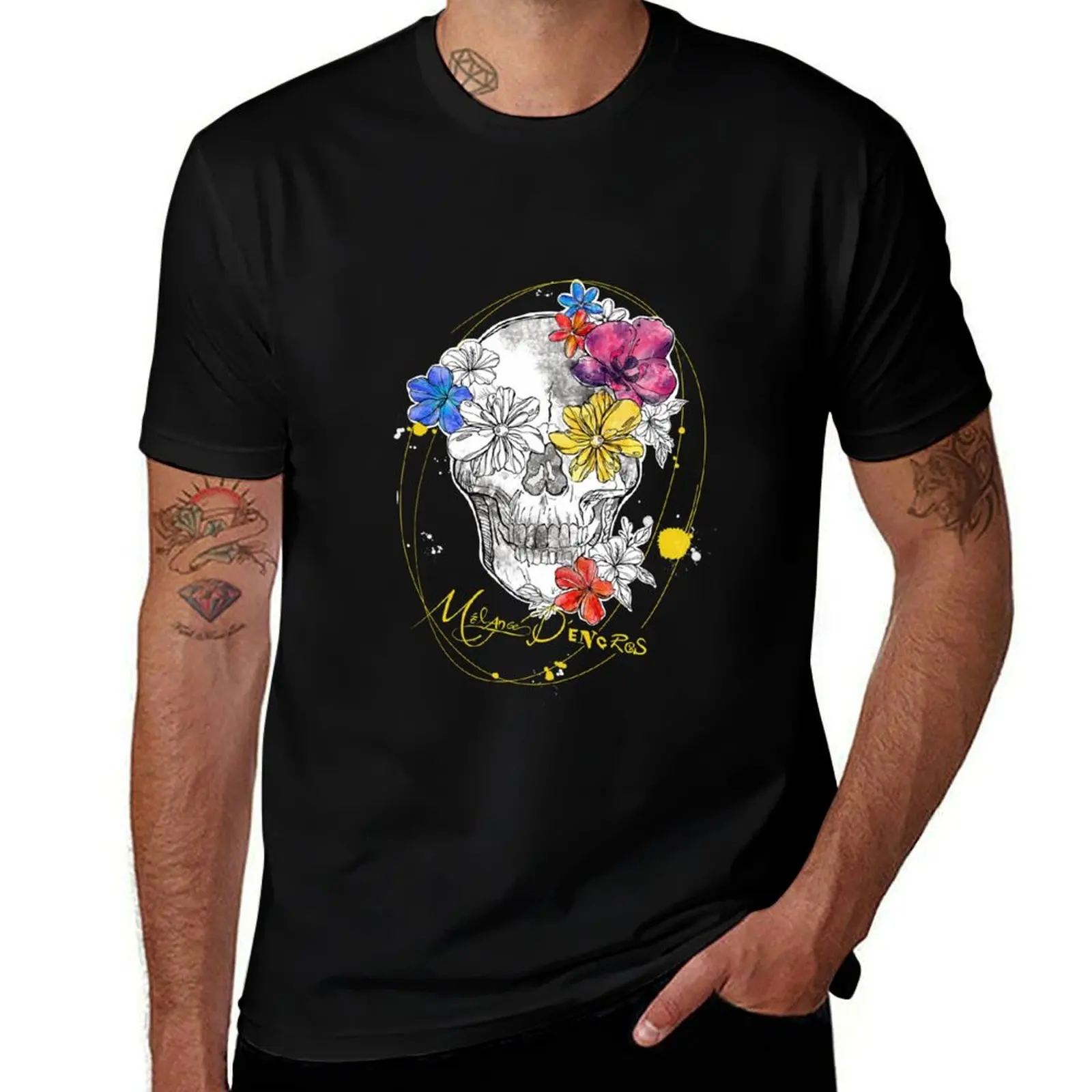 

cotton t T-Shirt shirts for Crossbones men Skull man and Mixed man shirts Ink Tattoo: t