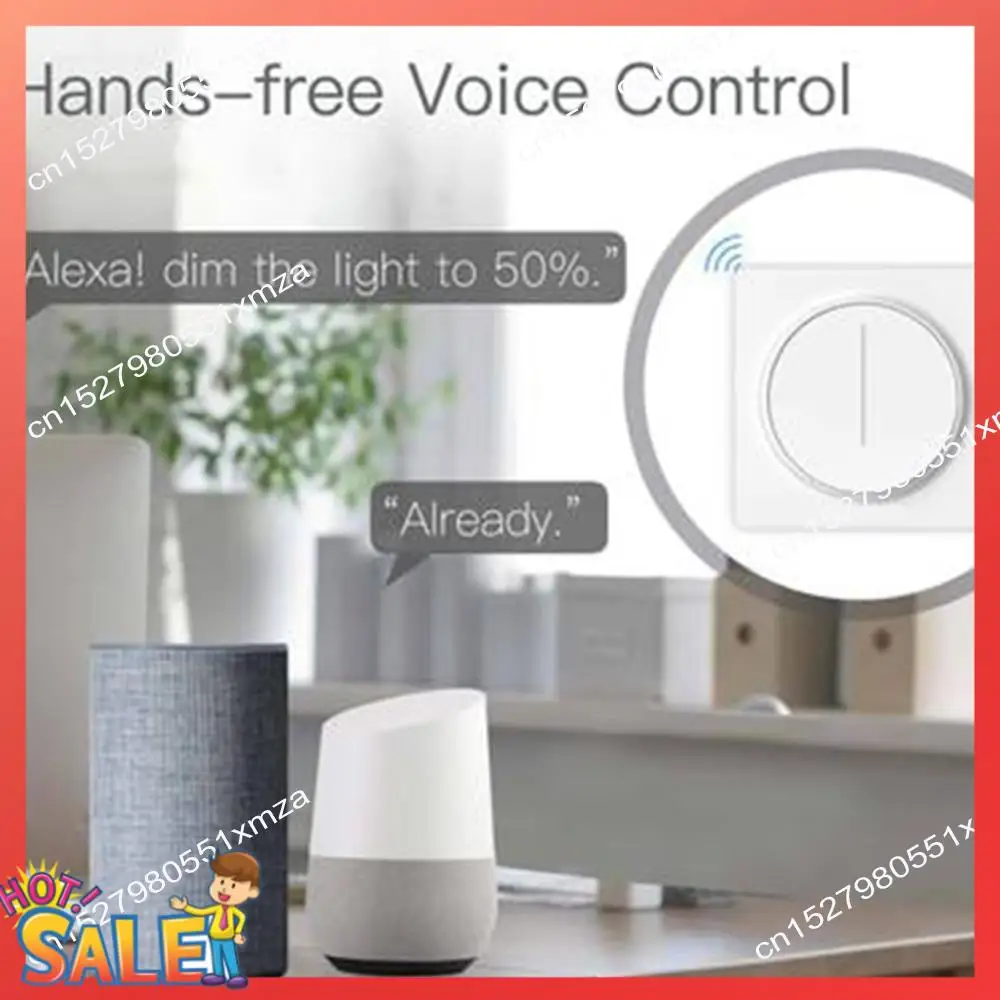 

ABCL Tuya Smart Wi-Fi диммер, переключатель света на панели с регулируемой яркостью 100-240 В, совместимый с Alexa Google Home EU Plug