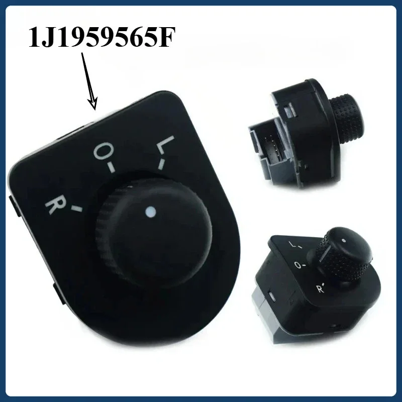 

OEM 1J1959565F 1J1 959 565F Для Volkswagen Для VW Golf Jetta MK4 2000 2001 1 шт. Ручка переключателя бокового зеркала автомобиля, управление теплом, черный