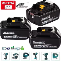 100% Original makita 18v battery, 18V 6.0Ah Rechargeable Lithium-ion Battery, for makita BL1840 BL1860B BL1850 BL1830 power tool
