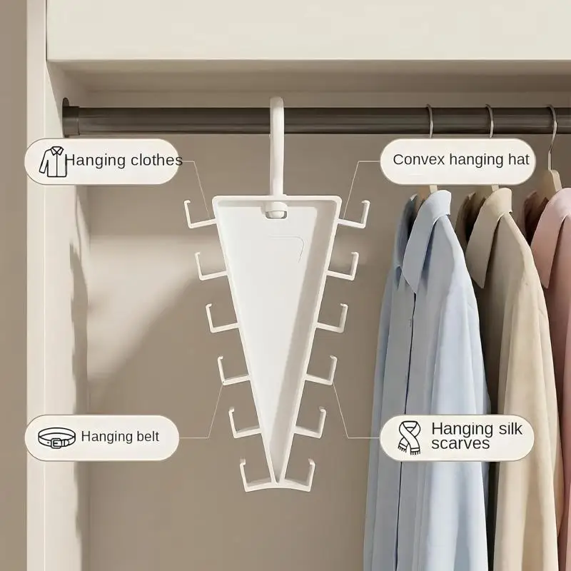 V-förmiger Mehrfach-Kleiderbügel-Organizer mit 12 Haken, platzsparender Kleiderbügel für effiziente Aufbewahrung im Kleiderschrank – Detail 4