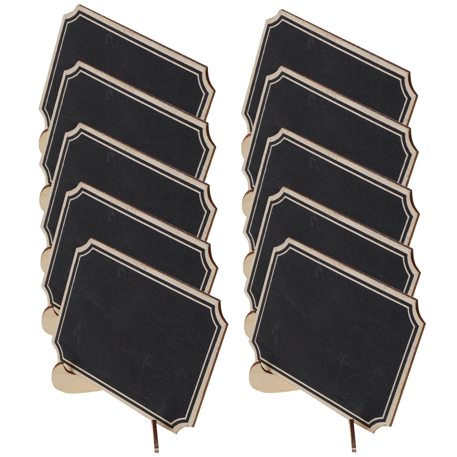 

20pcs Mini Chalkboards Small Chalk For Coffee Bar Decor Menu Desktop Message Board Wooden Sign Blackboard Erasable Letter Board