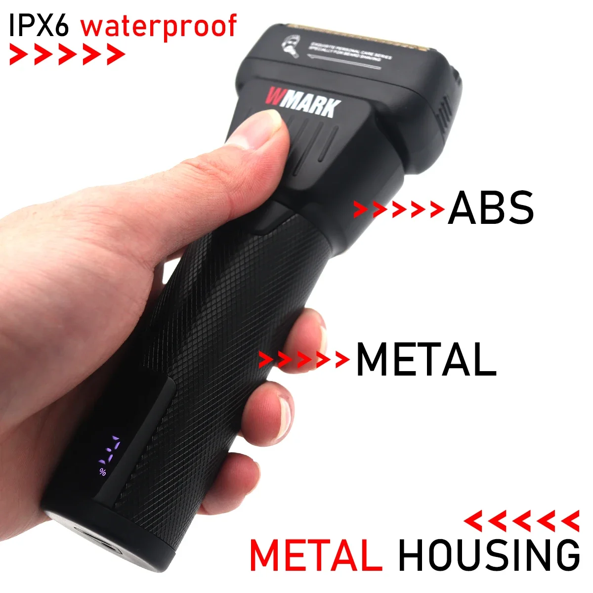 ماكينة حلاقة احترافية WMARK NG-7982 بقدرة 9000 دورة في الدقيقة مع شاشة LED برأس زيت - ماكينة تشذيب اللحية لقص الشعر #6