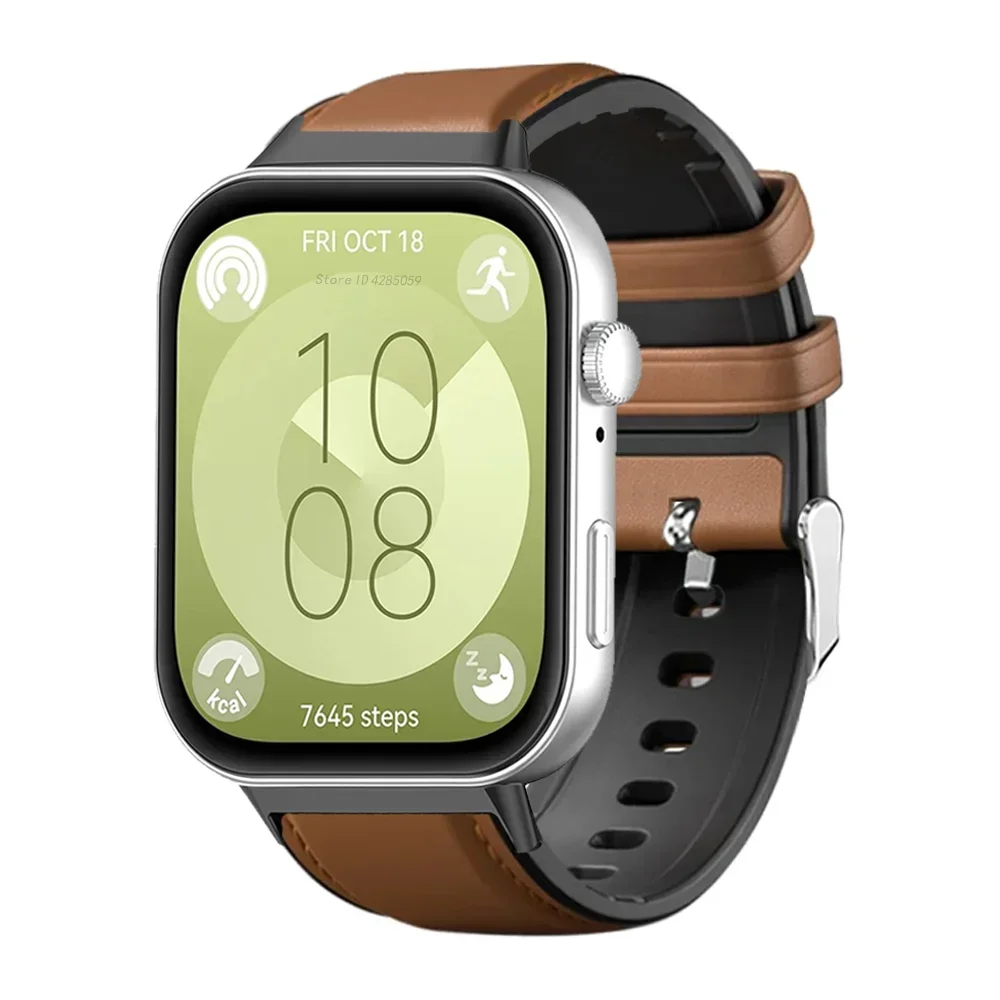 حزام سيليكون جلدي لساعة Huawei Watch Fit4 pro الذكية، حزام ساعة رياضي Correa لساعة Huawei Watch Fit3، ملحقات سوار