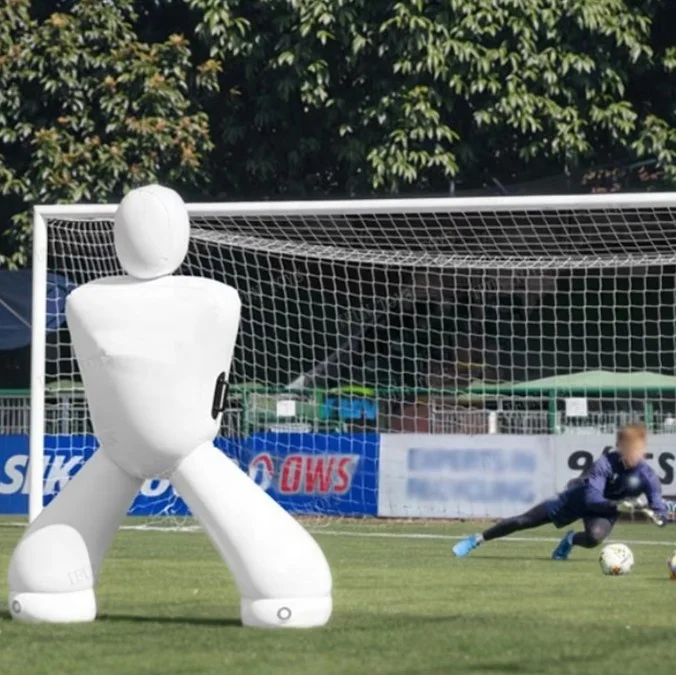 มนุษย์ฟุตบอลพอง Dummy/Air ผู้รักษาประตูฟุตบอล Dummy อาวุโสฟรี KICK Wall Mannequins สําหรับสนามฟุตบอล