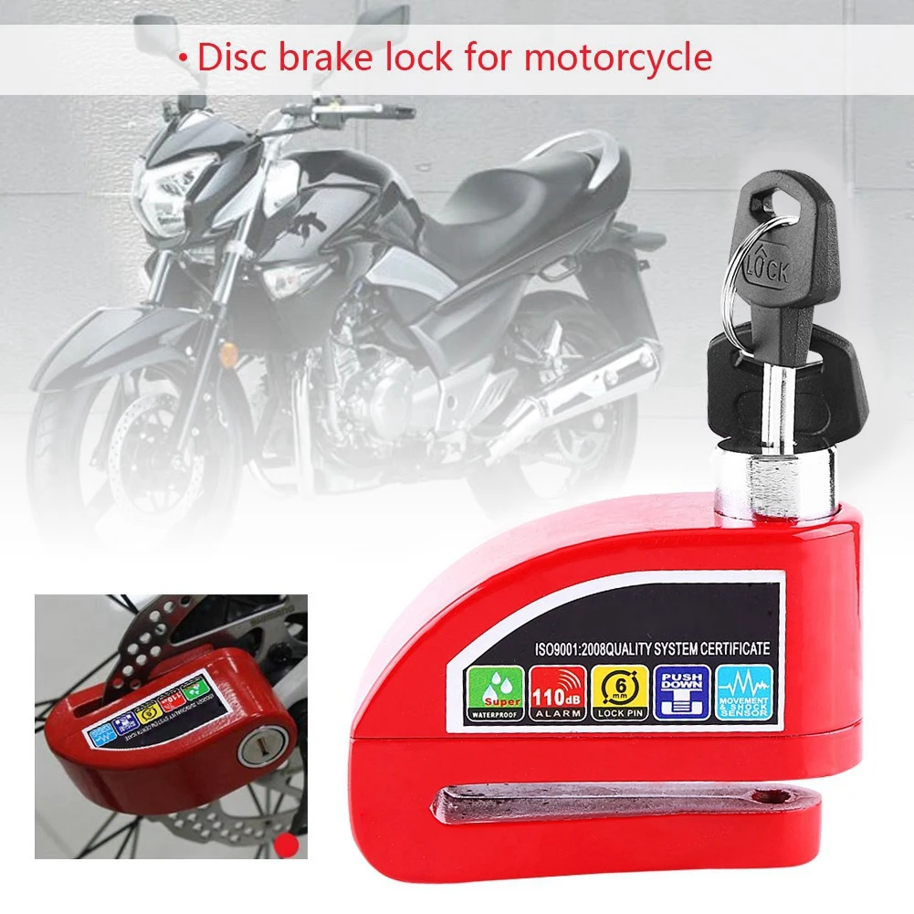 Motorcycle Bike Anti Theft Wheel Disc Brake Lock Safety Disc Wheel Lock Mountain Road Bike Padlock with Keys