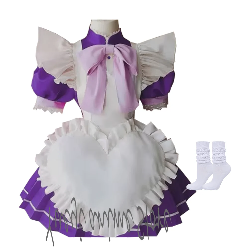 

Индивидуальный костюм для косплея Закуро Фудживара из аниме: фиолетовое платье горничной для мероприятий, вечеринок и ролевых игр