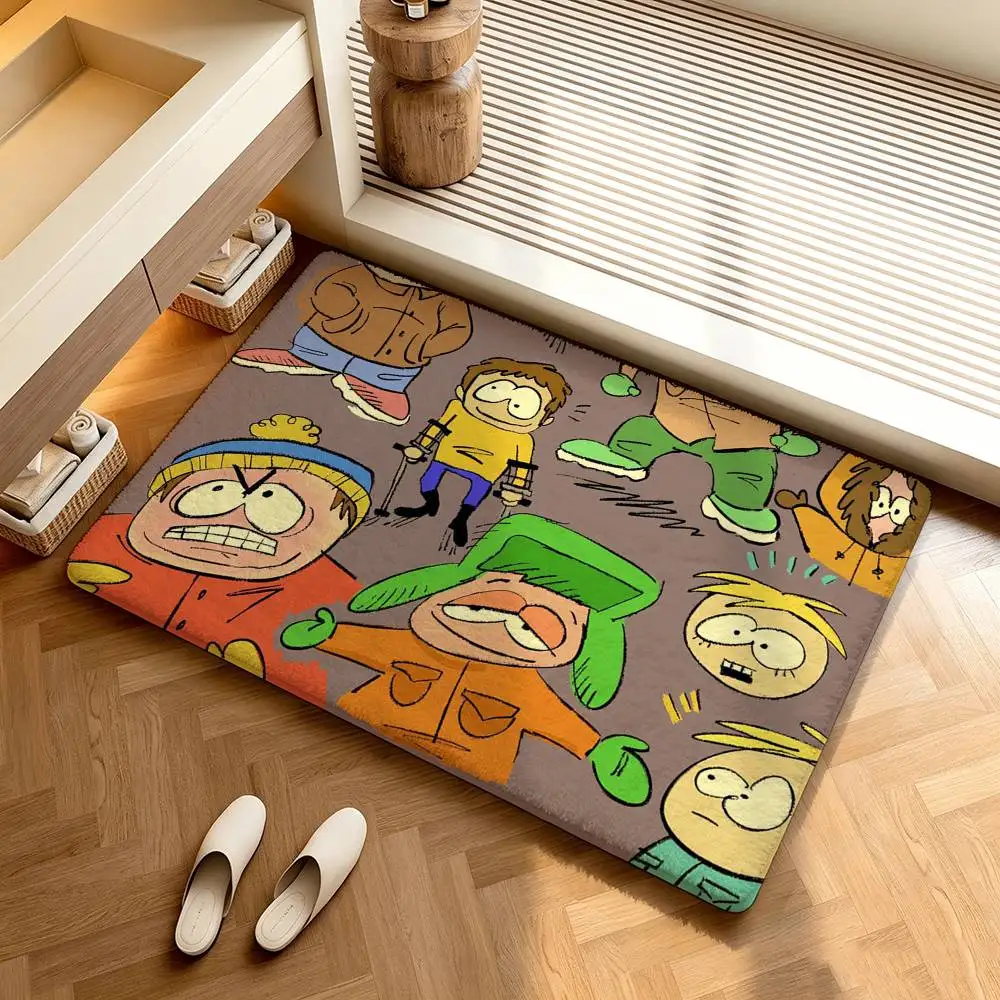 Kenny S-South Park  Shower Room Small Carpet Floor Mat  Absorbent Foot Mat Decorative Mat Soft and Comfortable