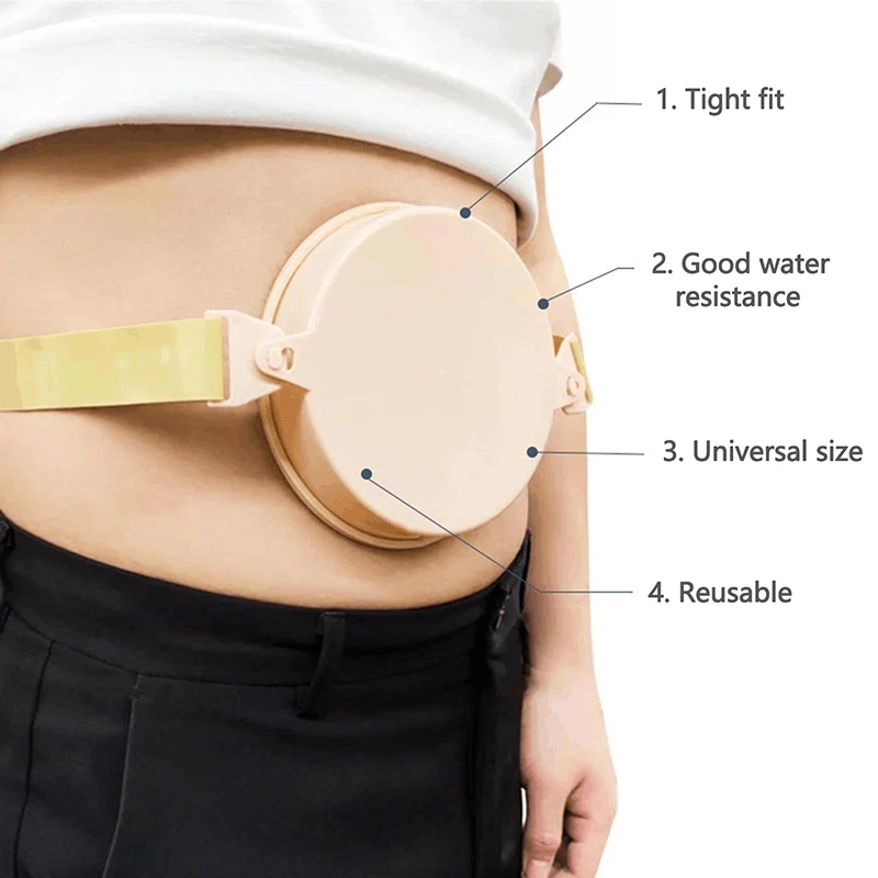 1Pcs Ostomy Stoma Cover Shower Colostomy Protector Wound Bath Belt Waterproof Covers Adjustable Supplies Guard Stretchy