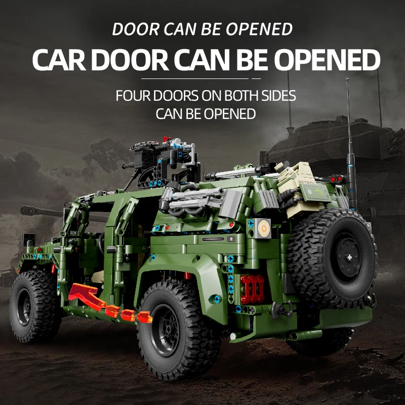 3175PCS Military Off Road Fahrzeug Bausteine 1:8 Modell Lkw Montage Modell Bricks Pädagogisches DIY Spielzeug Kinder Geburtstag Geschenke