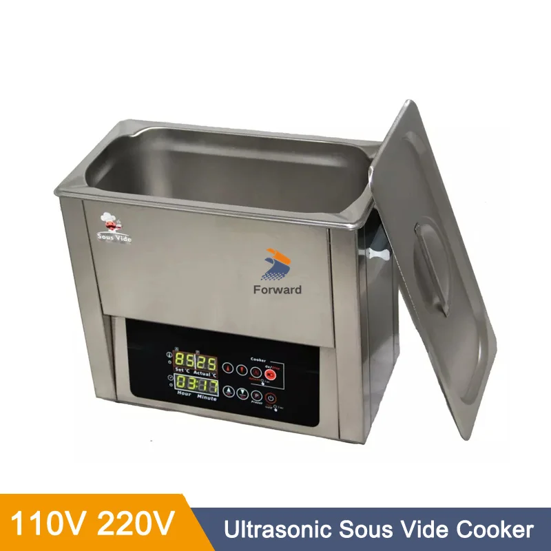 Ultrasonic for Whole Tank Even Heat Low Temperature Slow Cooker 6 Liter Commercial Home Use Sous Vide Cooker