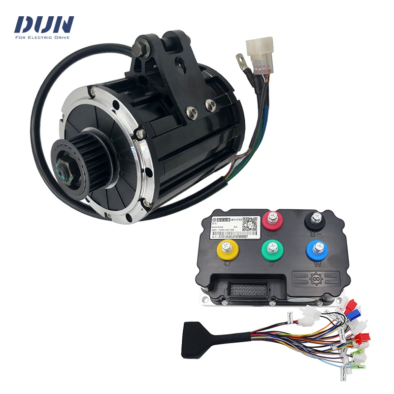 

QS120 2000W 70H 4600RPM Mid Drive Motor with Belt or 428 Sprocket and Fardriver ND72300 Controller