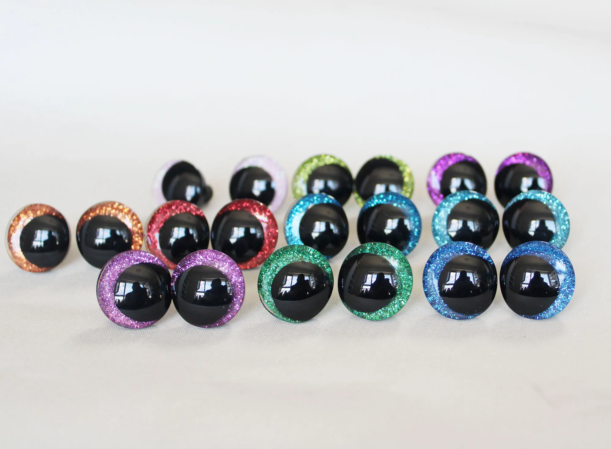 500 teile/los 12mm 14mm 25mm 30mm 3D COMICAL glitter spielzeug augen Mit scheibe FÜR PLÜSCH CRAFT -n19