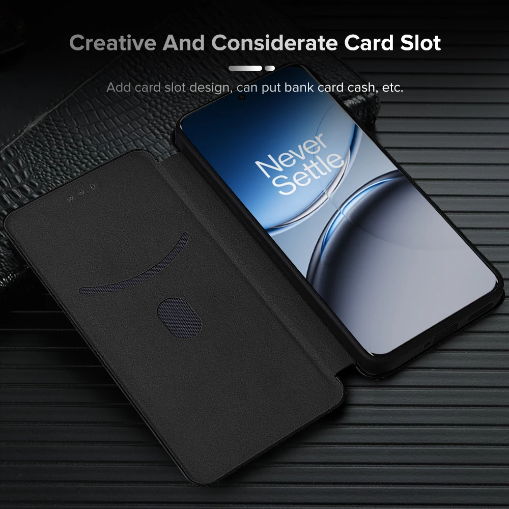 กระเป๋าสตางค์ฝาครอบโทรศัพท์สําหรับ OnePlus Nord 4 Nord4 1 + Nord4 รูปแบบคาร์บอนไฟเบอร์หนังเลนส์ Protector coque One PLUS