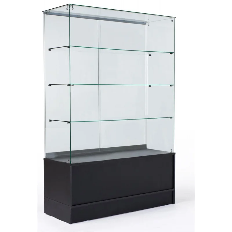 Imagem -04 - Bloqueável Frameless Show Glass Cabinet com Luzes Led Jewelry Display Showcase para Loja