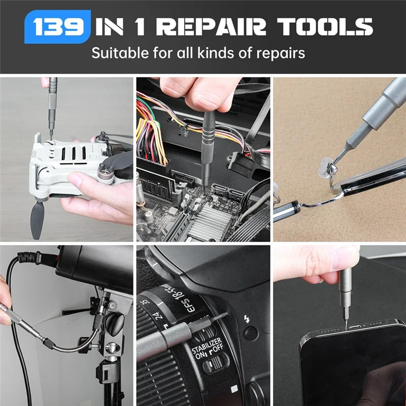 Профессиональный ремонтный инструмент ABLK, набор прецизионных отверток 128 в 1, с магнитным гибким валом для ПК, мобильного телефона, часов, камеры