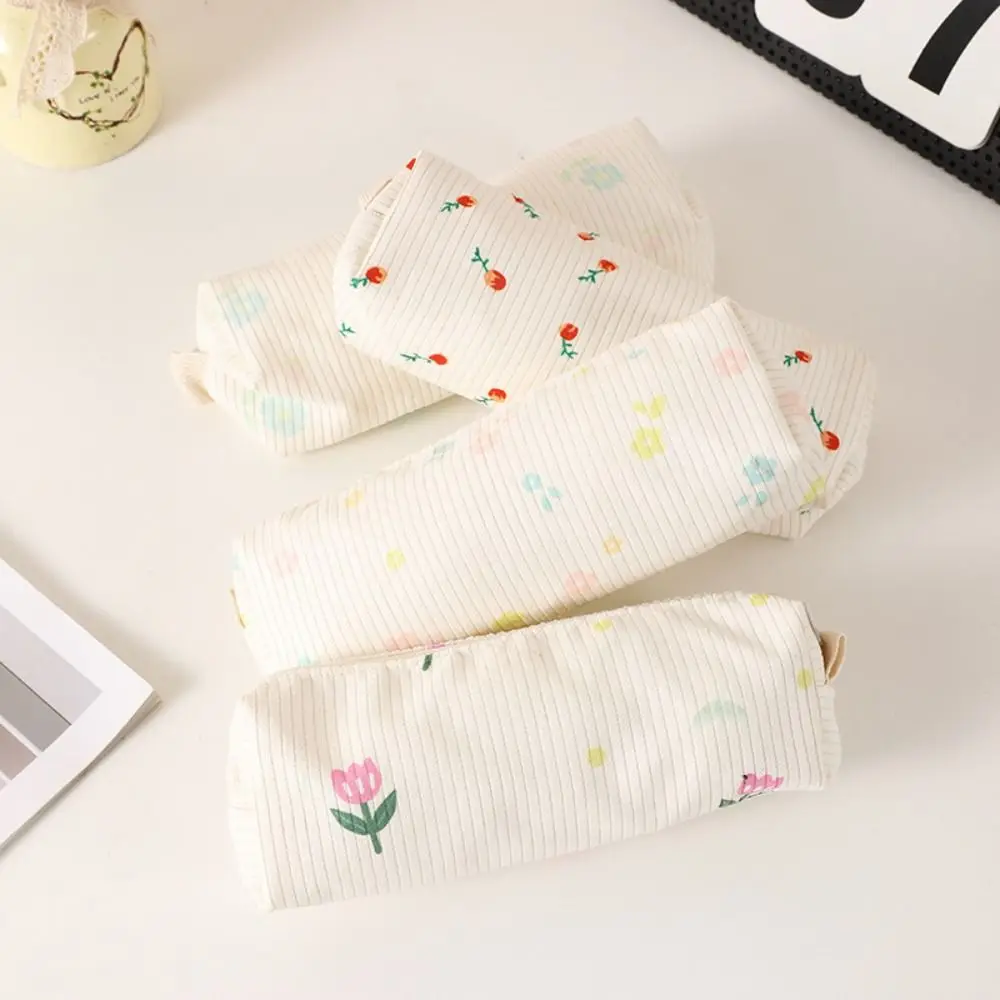 Lovely Japanese And Korean Style Pen Storage Bag Pencil Bag Large Capacity Pen Pouch Ins Floral Pen Contaioner Stationery