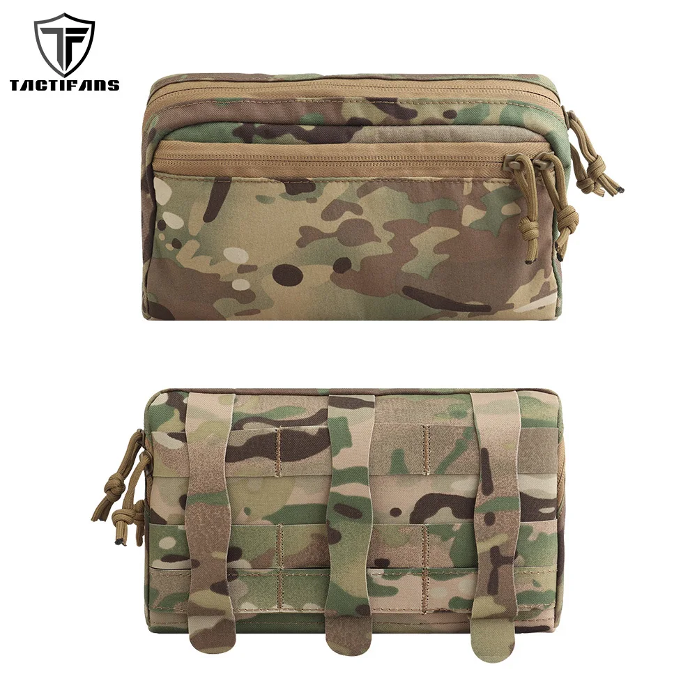 Tactical Utility Pouch Front Molle Admin Pouch General Purpose Zipper Closure Plate Carrier Placard Hunting Vest Accessories