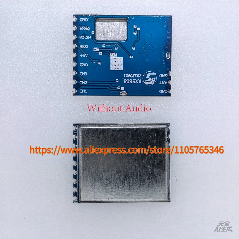 1pcs RX5808 5.8GHz Analog Audio and Video Wireless Receiving Module,Used for FPV Signal Reception