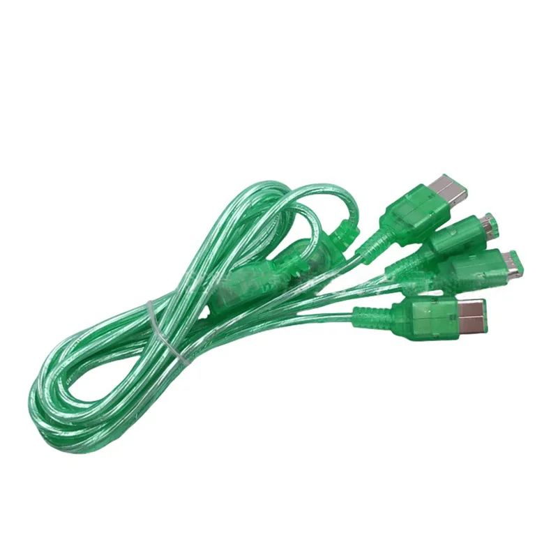 1.5m conectar cabo divisor para nintendo gameboy gbc gbp gb game console 4 jogadores gamer link cabo verde transparente estender fio