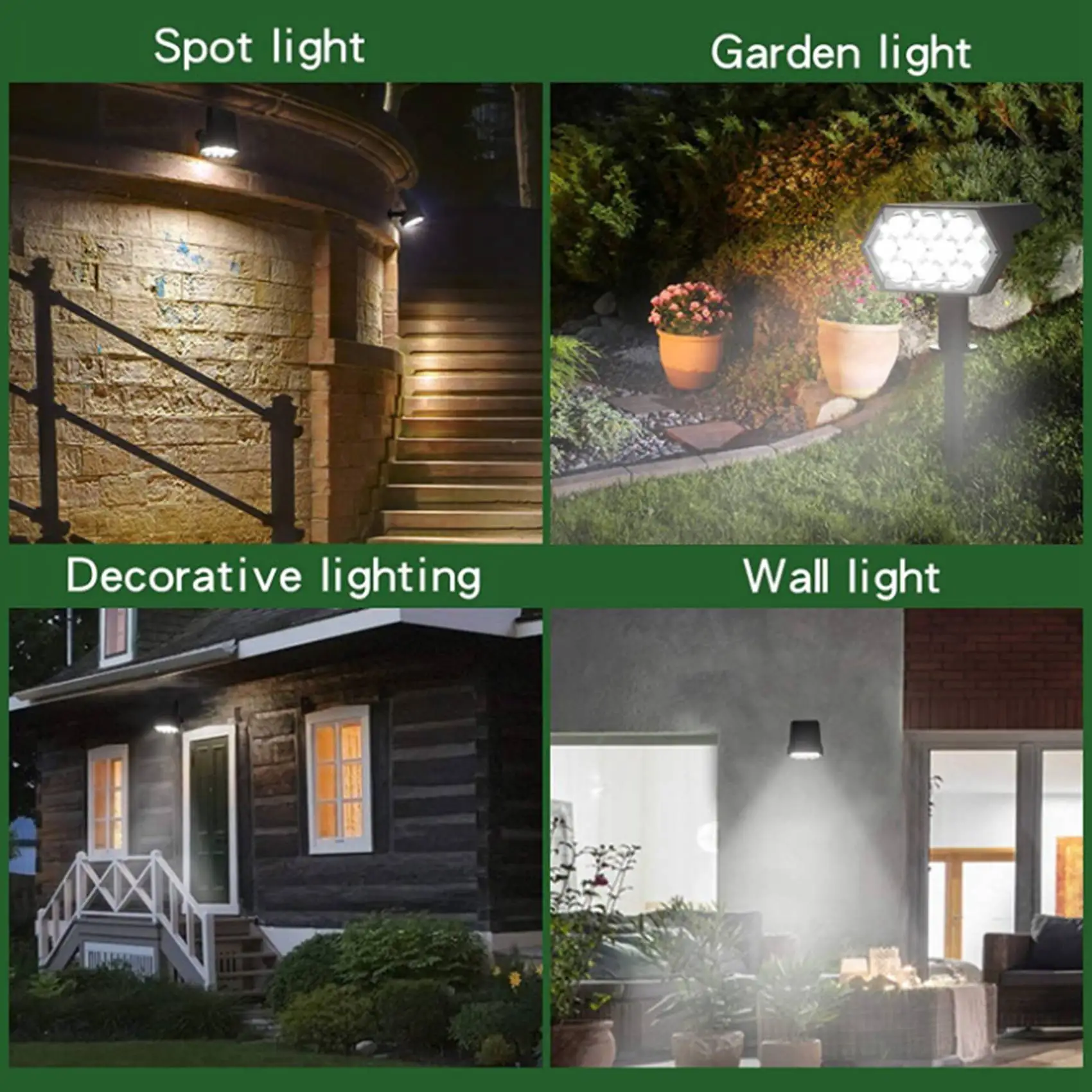 Luzes solares do ponto 92 led ao ar livre jardim paisagem caminho luzes de parede à prova dwaterproof água para pátio caminho iluminação luz quente