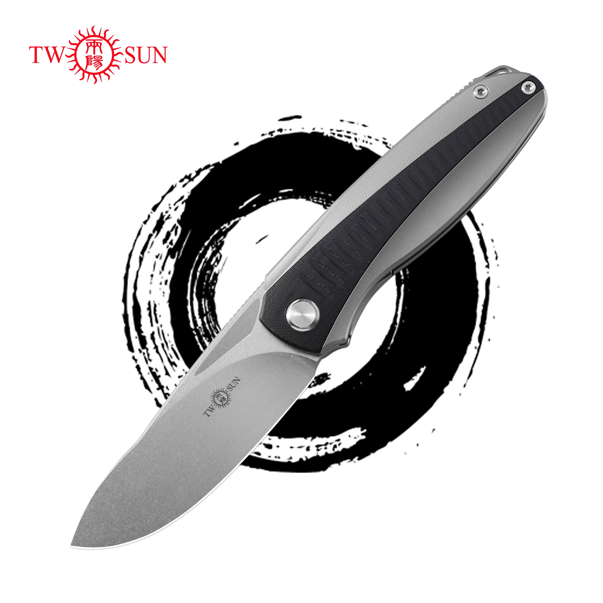 

TWO SUN TS483 Карманные ножи Складной нож для улицы Настоящая сталь 14C28N Лезвие Титановая ручка Открытый Кемпинг Охота Ручные инструменты